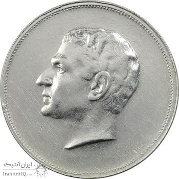 مدال نقره بیست و پنجمین سال سلطنت 1344 - EF - محمدرضا شاه