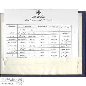 مجموعه اسکناس های بانک مرکزی (از 100 ریال تا 20000 ریال) - جمهوری اسلامی
