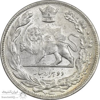 سکه 2000 دینار 1306 تصویری - MS63 - رضا شاه سکه 2000 دینار 1306 تصویری - MS63 - رضا شاه