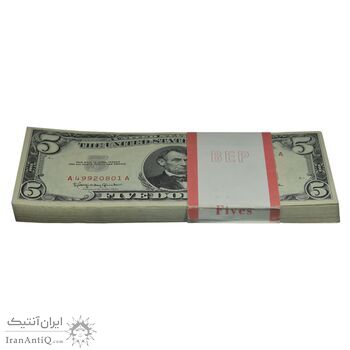 بسته اسکناس 5 دلار 1963 - UNC62 - آمریکا