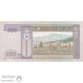 اسکناس 100 توگروگ 2008 جمهوری - تک - UNC63 - مغولستان