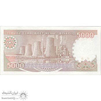 اسکناس 5000 لیره بدون تاریخ (1990) جمهوری - تک - UNC63 - ترکیه