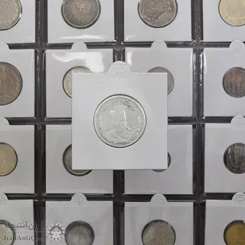 سکه 1000 دینار 1323 تصویری - VF25 - مظفرالدین شاه