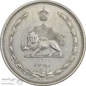 سکه 10 دینار 1310 نیکل - AU58 - رضا شاه