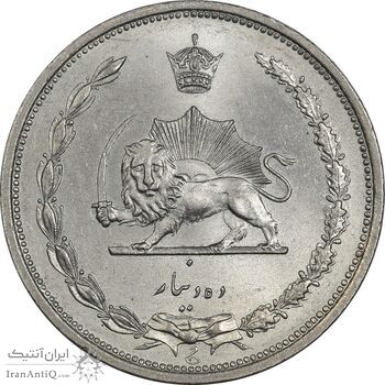 سکه 10 دینار 1310 نیکل - MS64 - رضا شاه