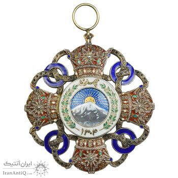 نشان سر حمایل پهلوی 1304 - تیپ 1 - AU - رضا شاه