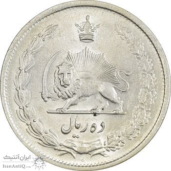 سکه 10 ریال 1323 - MS60 - محمد رضا شاه