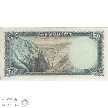 اسکناس 200 ریال سری سوم - تک - AU50 - محمد رضا شاه اسکناس 200 ریال سری سوم - تک - AU50 - محمد رضا شاه