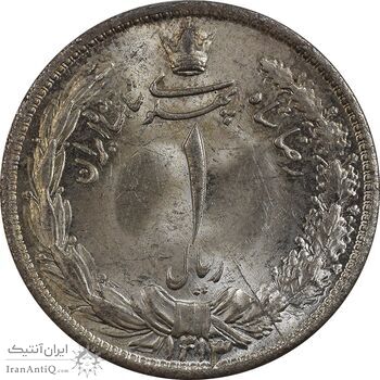 سکه 1 ریال 1313/2 (سورشارژ تاریخ نوع یک) - MS65 - رضا شاه