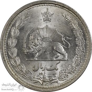 سکه 1 ریال 1313 (3 تاریخ بالا) - MS65 - رضا شاه سکه 1 ریال 1313 (3 تاریخ بالا) - MS65 - رضا شاه