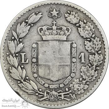 سکه 1 لیره 1887 - اومبرتو اول - VF30 - ایتالیا سکه 1 لیره 1887 - اومبرتو اول - VF30 - ایتالیا