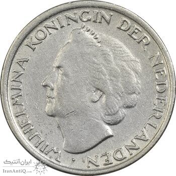 سکه 10 سنت 1948 ویلهلمینا - EF45 - هلند