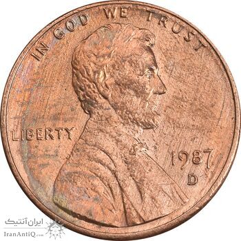 سکه 1 سنت 1987D لینکلن - MS61 - آمریکا