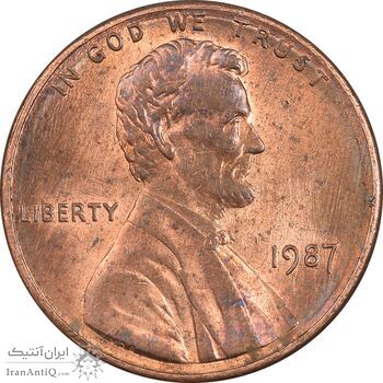 سکه 1 سنت 1987 لینکلن - MS61 - آمریکا