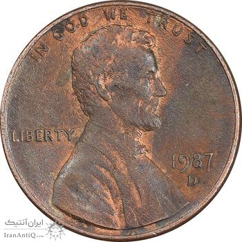 سکه 1 سنت 1987D لینکلن - EF45 - آمریکا سکه 1 سنت 1987D لینکلن - EF45 - آمریکا