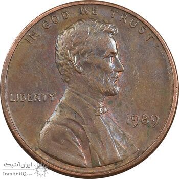 سکه 1 سنت 1989 لینکلن - EF40 - آمریکا