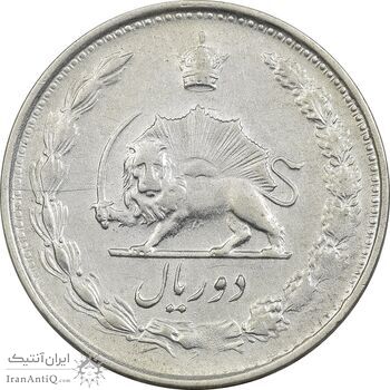 سکه 2 ریال 1329 نقره - EF45 - محمد رضا شاه سکه 2 ریال 1329 نقره - EF45 - محمد رضا شاه