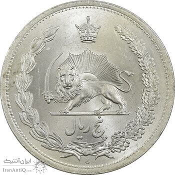 سکه 5 ریال 1312 - MS64 - رضا شاه سکه 5 ریال 1312 - MS64 - رضا شاه