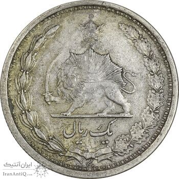 سکه 1 ریال 1313/2 - سورشارژ تاریخ نوع دو - EF45 - رضا شاه