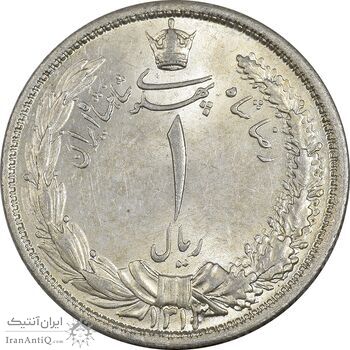 سکه 1 ریال 1313/0 - سورشارژ تاریخ - MS63 - رضا شاه