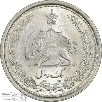 سکه 1 ریال 1313/0 - سورشارژ تاریخ - MS63 - رضا شاه