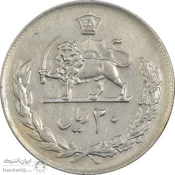 سکه 20 ریال 1357 - EF40 - محمد رضا شاه سکه 20 ریال 1357 - EF40 - محمد رضا شاه
