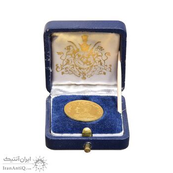مدال طلا یادبود گارد شاهنشاهی (با جعبه فابریک) - نوروز 2536 - PF60 - محمد رضا شاه