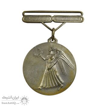 مدال برنز آویز افتخار سازمان تربیت بدنی ایران (نقره ای) - AU -  محمد رضا شاه مدال برنز آویز افتخار سازمان تربیت بدنی ایران (نقره ای) - AU -  محمد رضا شاه