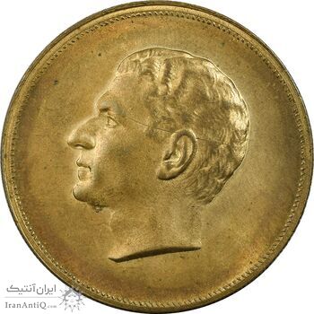 مدال برنز بیست و پنجمین سال سلطنت 1344 - UNC - محمدرضا شاه