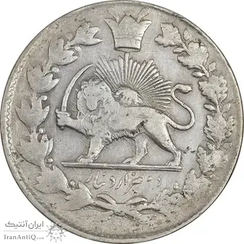 سکه 2000 دینار 1304 صاحبقران - VF35 - ناصرالدین شاه