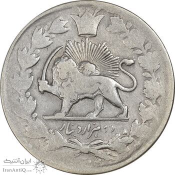 سکه 2000 دینار 1304 صاحبقران - VF30 - ناصرالدین شاه