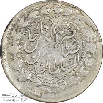 سکه 2000 دینار 1305 صاحبقران - EF45 - ناصرالدین شاه