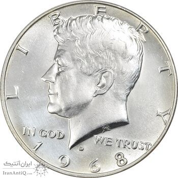 سکه نیم دلار 1968D کندی - MS62 - آمریکا