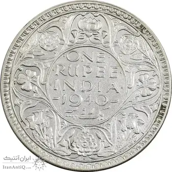 سکه 1 روپیه 1940 جرج ششم - EF45 - هند