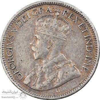 سکه 10 سنت 1918 جرج پنجم - EF40 - کانادا