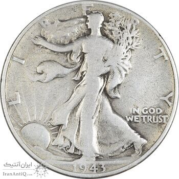 سکه نیم دلار 1943 نماد آزادی - VF35 - آمریکا