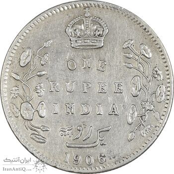 سکه 1 روپیه 1906 ادوارد هفتم - VF35 - هند
