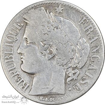 سکه 1 فرانک 1881 جمهوری سوم - VF35 - فرانسه