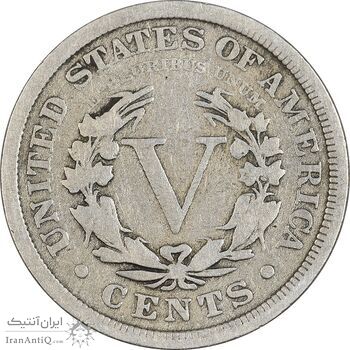 سکه 5 سنت 1910 نماد آزادی - VF35 - آمریکا
