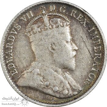 سکه 5 سنت 1906 ادوارد هفتم - VF35 - کانادا