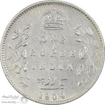 سکه 1 روپیه 1904 ادوارد هفتم - VF30 - هند
