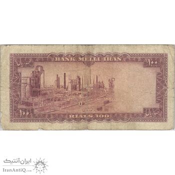 اسکناس 100 ریال 1333 - تک - VF20 - محمد رضا شاه