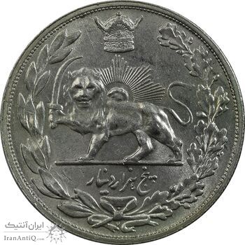 سکه 5000 دینار 1306H تصویری - MS62 - رضا شاه سکه 5000 دینار 1306H تصویری - MS62 - رضا شاه