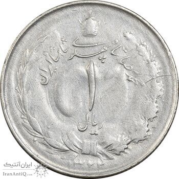 سکه 1 ریال 1322 نقره - VF35 - محمد رضا شاه