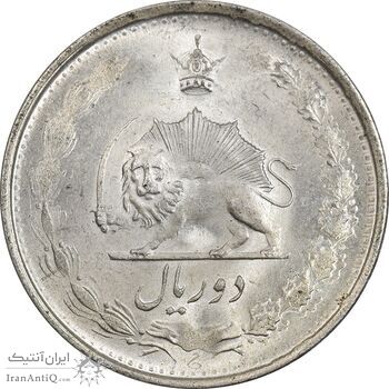 سکه 2 ریال 1324 - MS63 - محمد رضا شاه