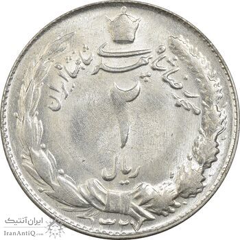 سکه 2 ریال 1327 - MS61 - محمد رضا شاه