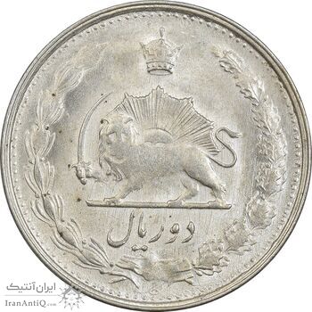 سکه 2 ریال 1327 - MS61 - محمد رضا شاه