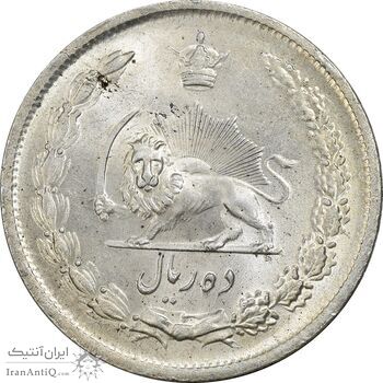 سکه 10 ریال 1323 - MS63 - محمد رضا شاه