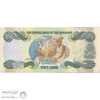 اسکناس 50 سنت 2001 الیزابت دوم - تک - UNC64 - باهاما