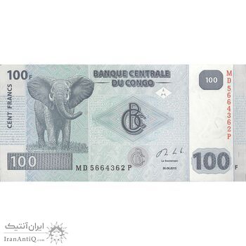 اسکناس 100 فرانک 2013 جمهوری دموکراتیک - تک - UNC63 - کنگو